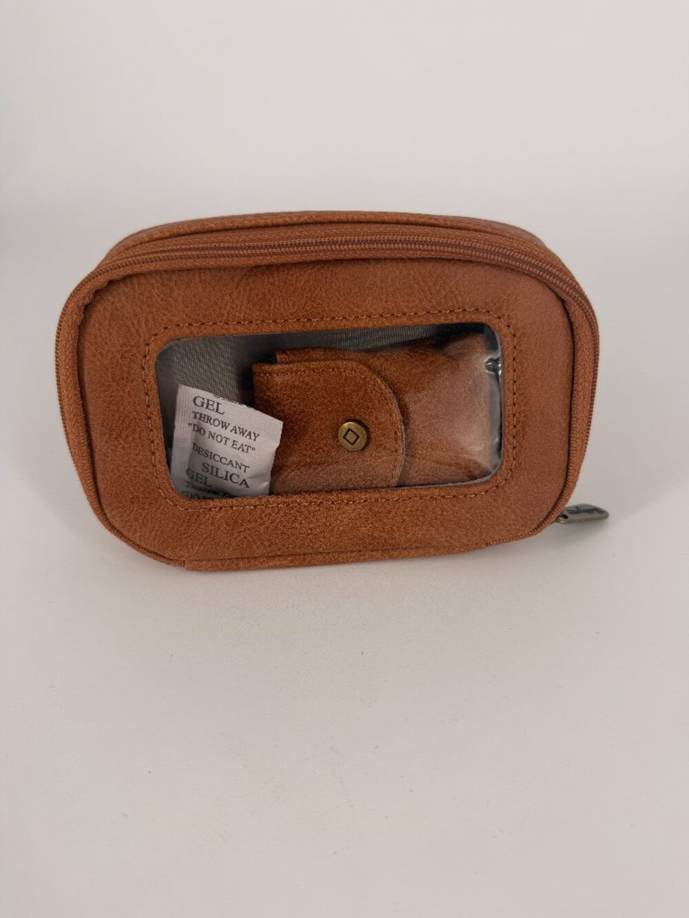 Juicy Couture Brown Faux Leather Travel Cosmetic Case w/ Pouch